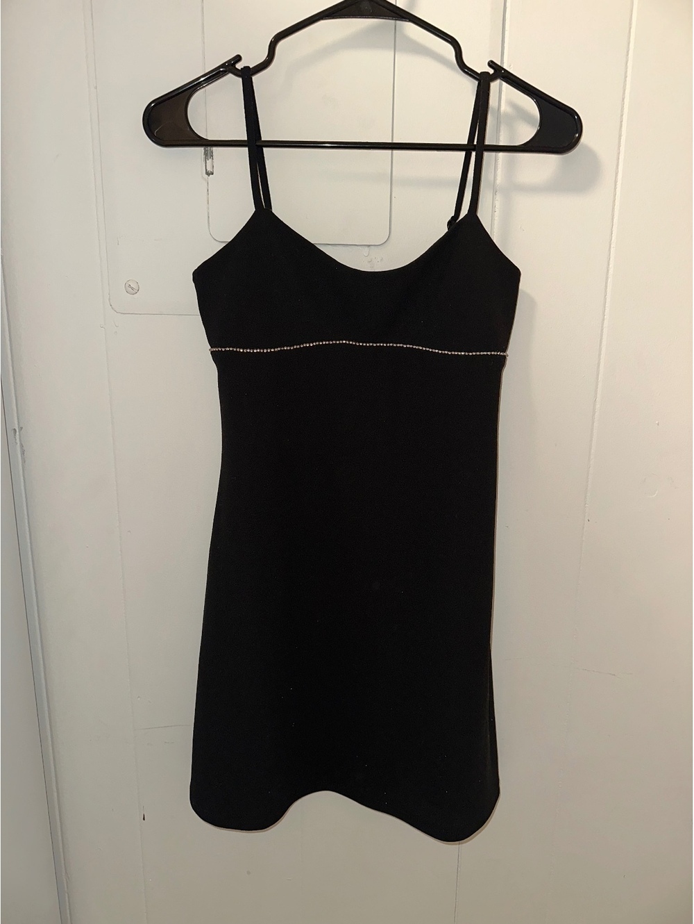 Altar'd State Black A-Line Mini Dress with Spaghetti Straps, Size Small
